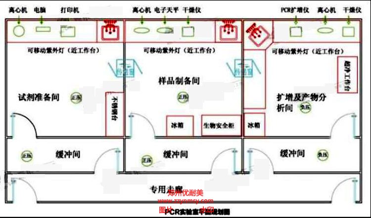 PCR實驗室設計規(guī)劃圖